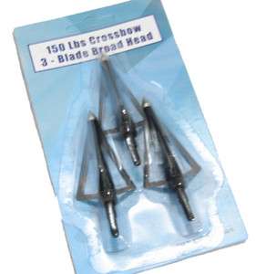 Metal Broad Heads Tips 3 pcs used with Hunting Crossbow  