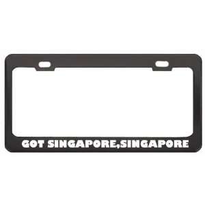 Got Singapore,Singapore ? Location Country Black Metal License Plate 