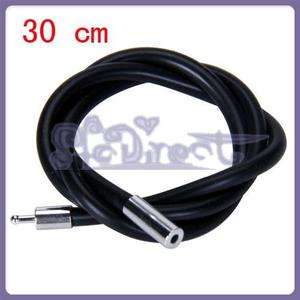 blk rubber necklace cord stainless steel bayonet catch  