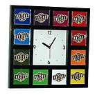 Ms candy color wheel promo Clock with 12 pictures MMs