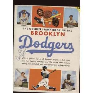 1955 Golden Stamp Book Brooklyn Dodgers Auto 14 JSA LOA   Autographed 