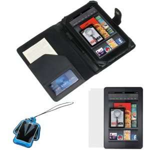  Folio Wallet Leather Cover Case + Clear LCD Screen Protector + LCD 