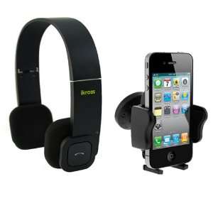  Headset + Black Universal Car Vent Mount Holder for Apple iPhone 4S 