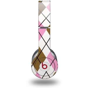  Argyle Pink and Brown Decal Style Skin (fits genuine Beats 
