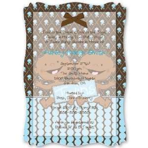 Twin Modern Baby Boys African American   Personalized Vellum Overlay 