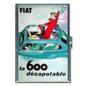  Fiat 1960s Italy Retro Poster ID Holder, Cigarette Case or 