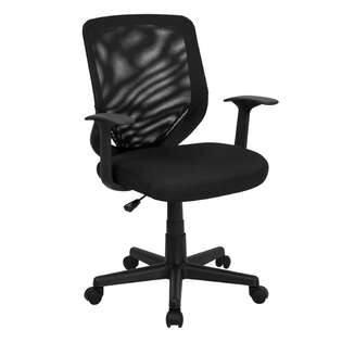   Mid Back Black Mesh Office Chair with Mesh Fabric Seat 