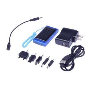 Dark Blue Solar USB AC Power Charger For Cell Phone  MP4 Digital 