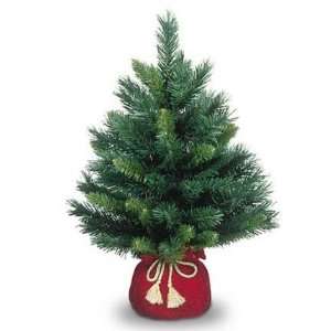   Fir Artificial Christmas Tree in a Red Cloth Bag