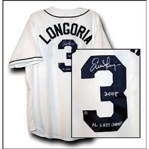  Signed Evan Longoria Jersey   with 2008 AL East Champs 
