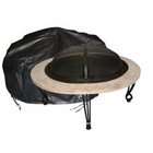   Imports Large Round Fire Pit Cover   black   24H x 12W x 42D   2126