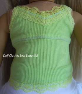 DOLL CLOTHES fits American Girl Lime Tank Top Camisole  