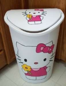 HELLO KITTY TRASH CAN /LAUNDRY HAMPER BY MB MUST SEE  