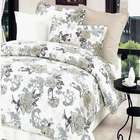 Blancho Bedding [Ivory Rose] 100% Cotton 5PC Comforter Set (Full Size)