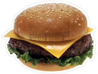 BURGER Concession Decal hamburger fast food menu sign  
