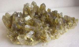   natural smokey citrine quartz crystal cluster points original Brazil