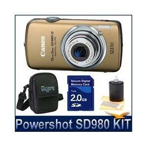  SD980IS Gold 12MP Digital ELPH Camera with 5x Ultra Wide Angle 