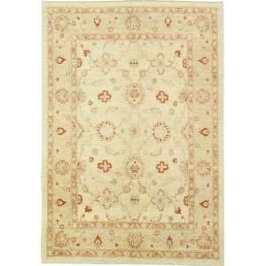  57 x 80 Ivory Hand Knotted Wool Ziegler Rug: Furniture 