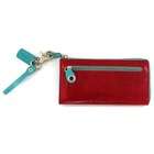 floto imports monticello zip wallet color red and coral blue