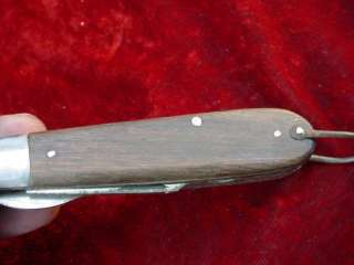 SABRE Wood Handle 2 Blade Folding POCKET KNIFE  