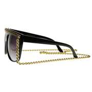   Designer Inspired Fashion Glasses 12 Inch Chain Sunglasses  
