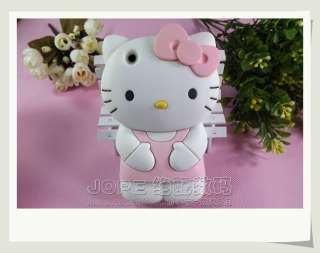 Pink 3D Hello Kitty Lovely Silicone Soft Cover Case for Apple iPhone 3 