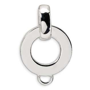 Sterling Silver Charm Holder Pendant   Measures 29x19mm  JewelryWeb 