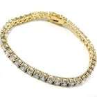   Elegant Gold Plated Round CZ Crystal Tennis Bracelet Fashion Jewelry