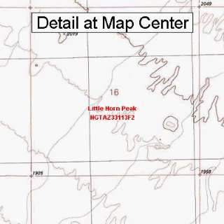 USGS Topographic Quadrangle Map   Little Horn Peak, Arizona (Folded 