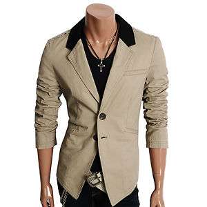 Youstars Mens Casual 2Button Blazer Jacket BEIGE(LA01)  