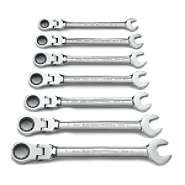 GearWrench 7 Pc Flex Combination Ratcheting Wrench Set Metric at  