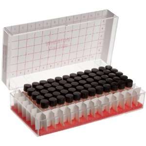    Faced 14B Rubber Lined Cap Attached, Clear (60 Vials per Vial File