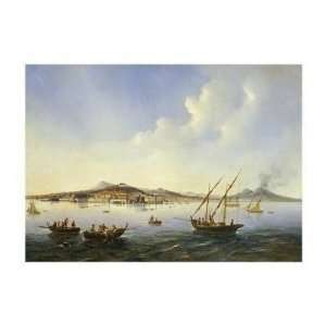   Fishing Boats In The Bay Of Naples Giclee 
