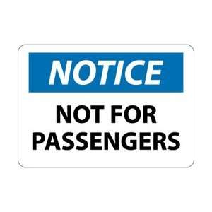 N325PB   Notice, Not For Passengers, 10 X 14, Pressure Sensitive 