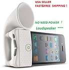 Speaker Amplifier Horn Stand For iPhone 4 4S WHITE