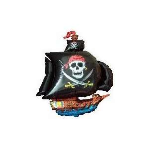  36 Pirate Ship Black   Mylar Balloon Foil Health 