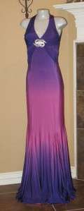 NWT JOVANI BEYOND Purple Ombre Long Prom Gown $447 Sz 2  