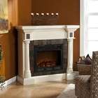   Inc. Media Console Electric Fireplace with Faux Slate in Ivory Finish