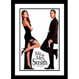  Mr. and Mrs. Smith 32x45 Framed and Double Matted Movie 