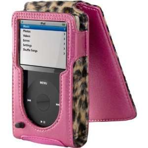  Ipod 5G Flip Case Pink/leopard Electronics