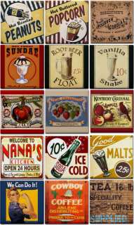 Set of 15 Different Vintage Sign Ceramic Art Tiles NEW  