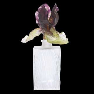 Daum Crystal IRIS PERFUME BOTTLE SQUARE 02755 New In Box MINT  