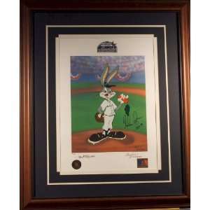   Nolan Ryan Autographed Litho   Autographed MLB Art: Sports & Outdoors