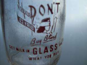 Vintage Milk Bottle SPRINGDALE DAIRY   DONT BUY BLIND  