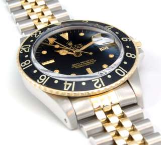 Rolex GMT Master Vintage Watch 16753 14k/SS Men Acrylic  