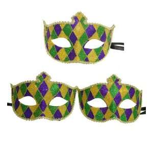  Mardi Gras Harlequin Half Mask
