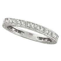   Diamond Stackable Anniversary Ring Band Stacking in 14k White Gold