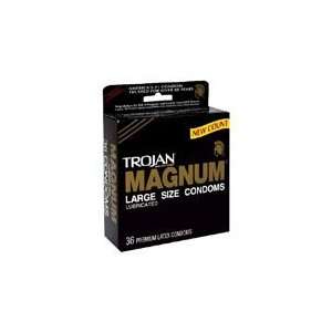  Trojan Magnum Lubricated Condoms (36 Count): Health 
