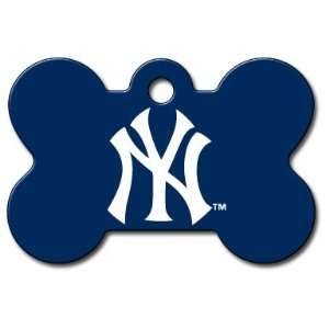    NY Yankees Bone Shape Pet ID Tag with laser engraving