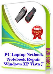 Bootable 2GB USB 4 Windows XP 7 Vista Recovery Fix Repair Boot Restore 